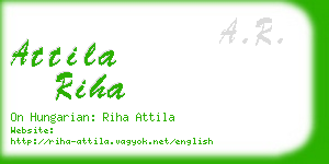 attila riha business card